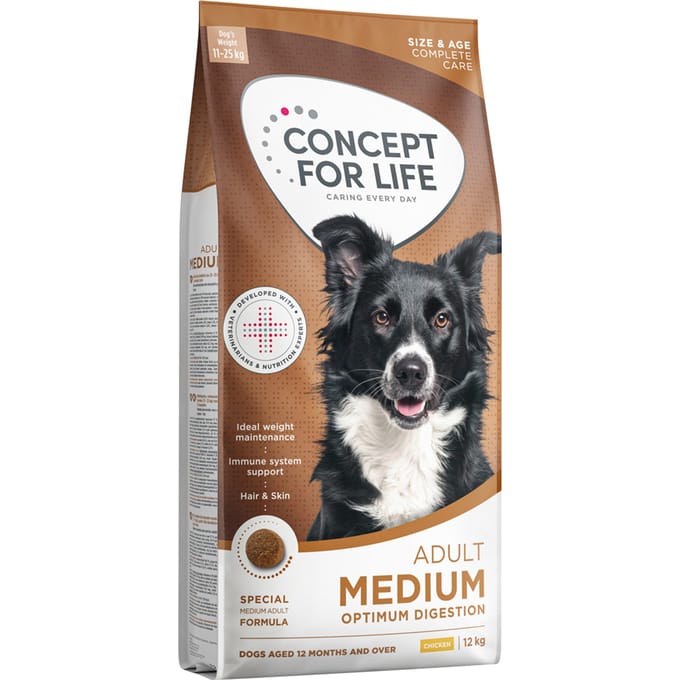 Concept for Life Medium Adult - Nieuw Receptuur: Dubbelpak 2 x 12 kg