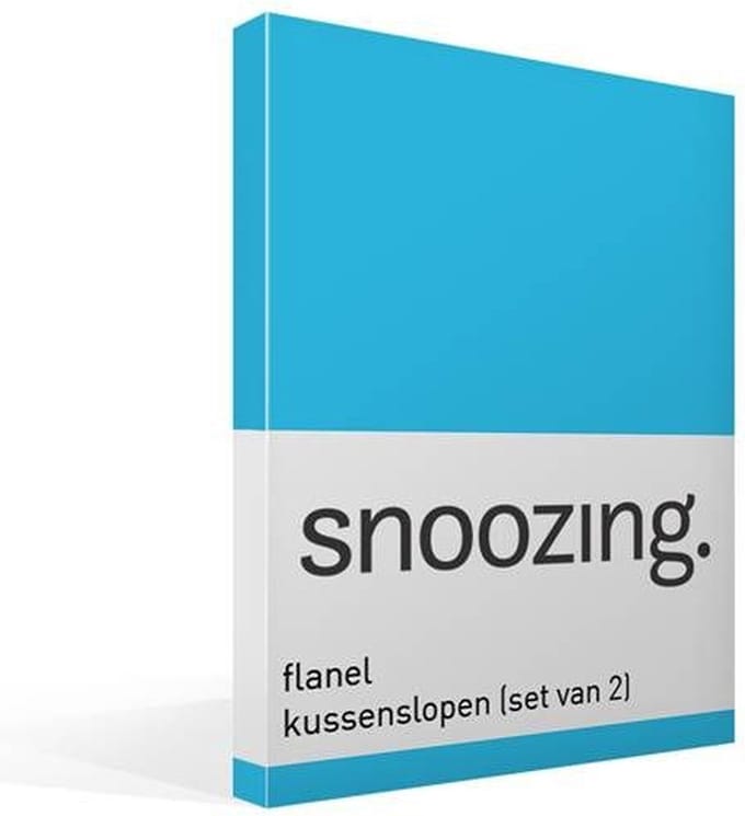 Snoozing flanel kussenslopen (set van 2) Turquoise 60x70 cm (170 turquoise)