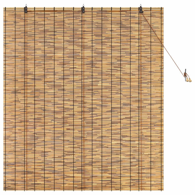 vidaXL - Rolgordijn - Bruin - 140 - x - 160 - cm - Riet