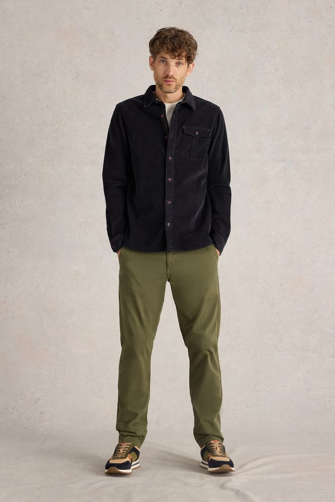 White Stuff Griffin Cord Shirt Dark Navy Größe: S | Casual hemden Outlet | Herren | Blau