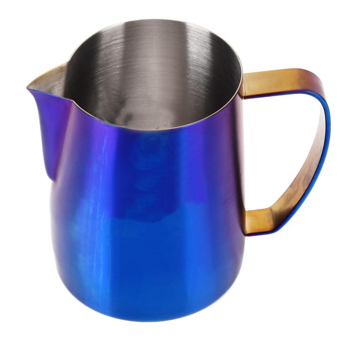 600ML Melkopschuimbeker Mat Donkerblauw 304 Roestvrij Staal Cilinder Kanbeker blue