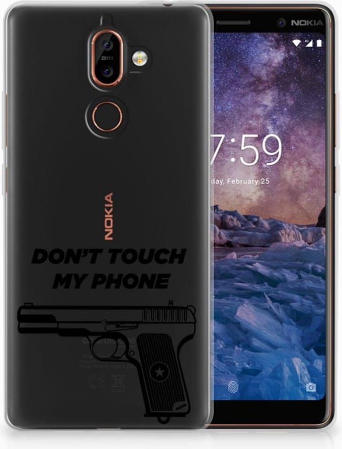 Nokia 7 Plus Silicone-hoesje Pistol DTMP
