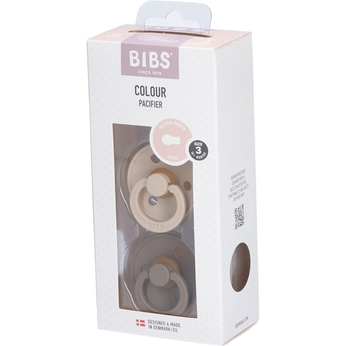 Bibs Fopspeen maat 3 vanilla/dark oak 2 pack 2 Stuks