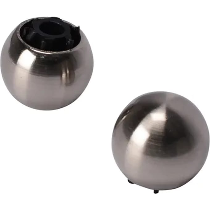 Decomode Gordijnknop Sphere Rvs 20mm - 2 Stuks