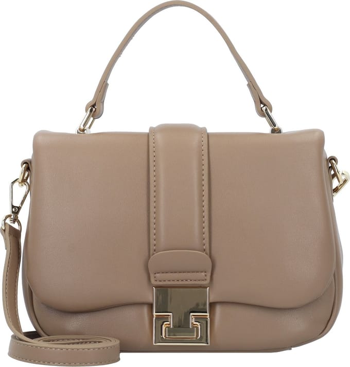 SEIDENFELT MANUFAKTUR Schoudertas Dalarna Top Handle Bag Soft Toffee / Gold Taupe
