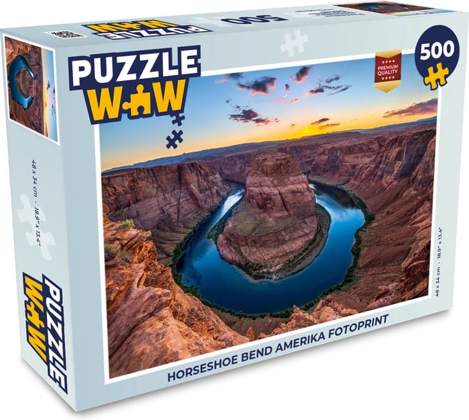 Puzzel Horseshoe Bend Amerika fotoprint - Legpuzzel - Puzzel 500 stukjes