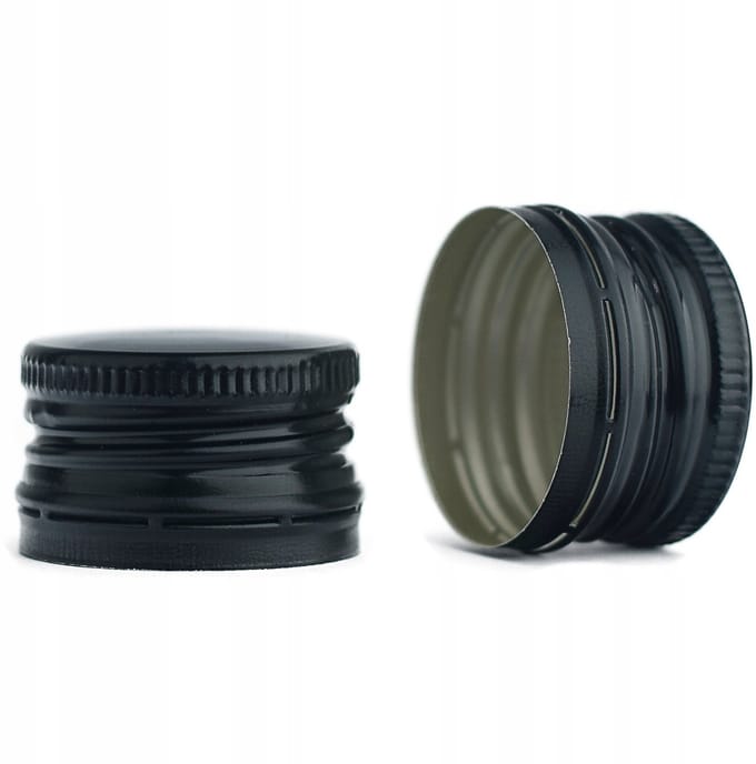 Bimberek - Aluminium Doppen - 28mm - Zwart - 50 Stuks