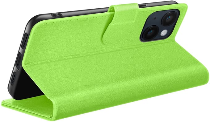 Zanae, Hoesje geschikt voor iPhone 14 Plus - Wallet Case & Magneetsluiting, Groen