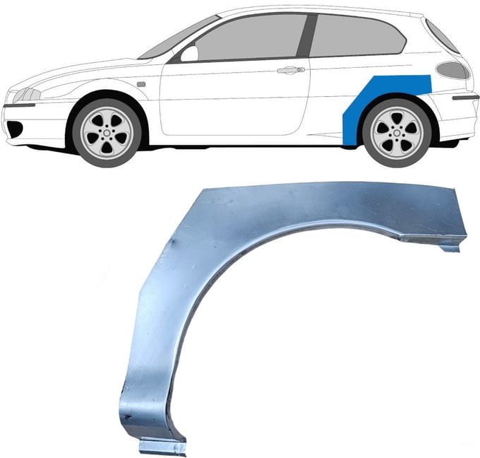 Reparatiepaneel achterspatbord voor Alfa Romeo 147 2000-2010 / Links
