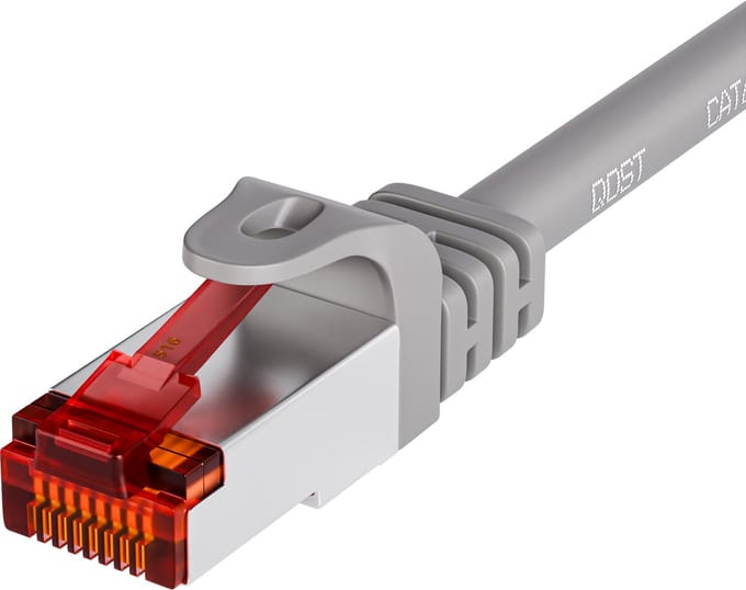 Qost - CAT6 internetkabel - 100% koper / SFTP - 10 Gbps / 250 MHz - RJ45 Connectoren - Patchkabel / Netwerkkabel - 5 meter - Grijs