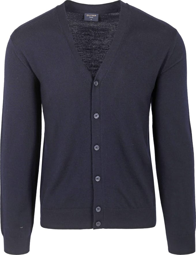 Olymp Vest Wol Donkerblauw (navy) - Maat M - Heren