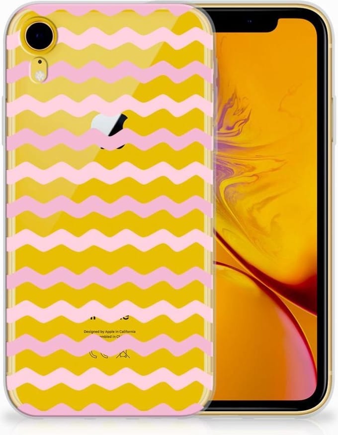 Apple iPhone Xr TPU bumper Waves Roze