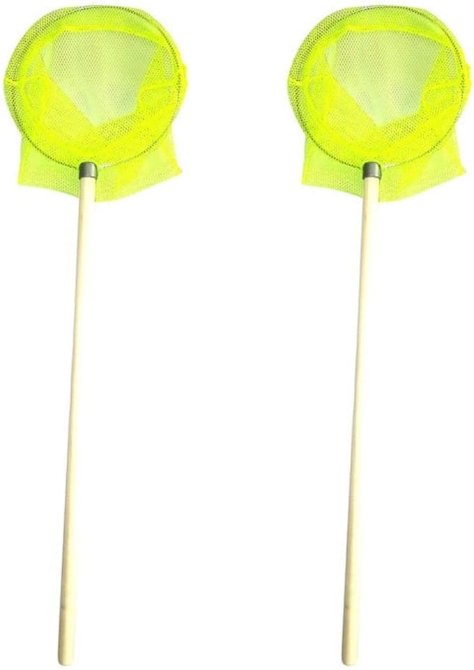 Gebro Visnet/schepnet - 2x - neon geel - 58 x 20 cm