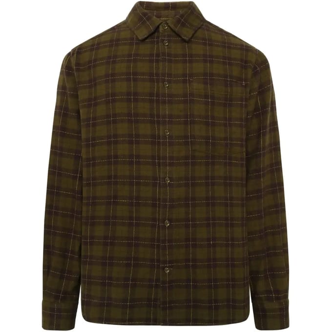 Geruit overhemd met lange mouwen KnowledgeCotton Apparel Loose GOTS/Vegan