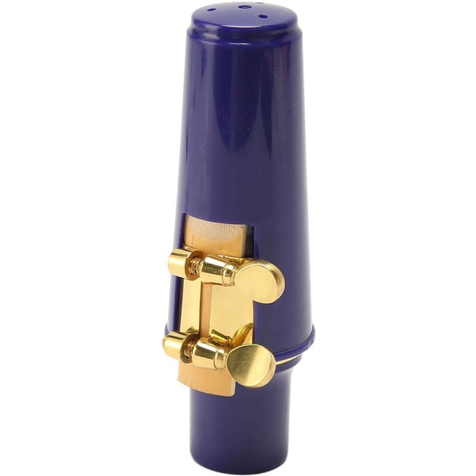 Bec de saxophone alto professionnel Beautiful Melodies avec ligature et capuchon d'anche blue