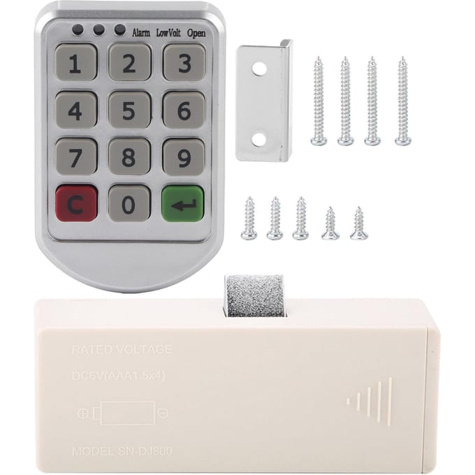 Panneau en plastique ABS Clavier numérique électronique intelligent à mot de passe Numéro Porte d'armoire Code Serrure noir