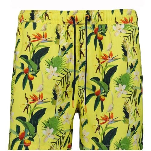 Ragman Swim Short Multicolor Leaves Floral Pattern Geel-Multi / male