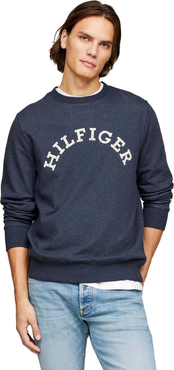Tommy Hilfiger Hilfiger Gebogen Htr Sweatshirt - Streetwear - Volwassen