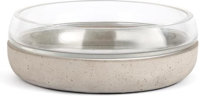 Zilverstad Schaal Solido - Cement - Glas