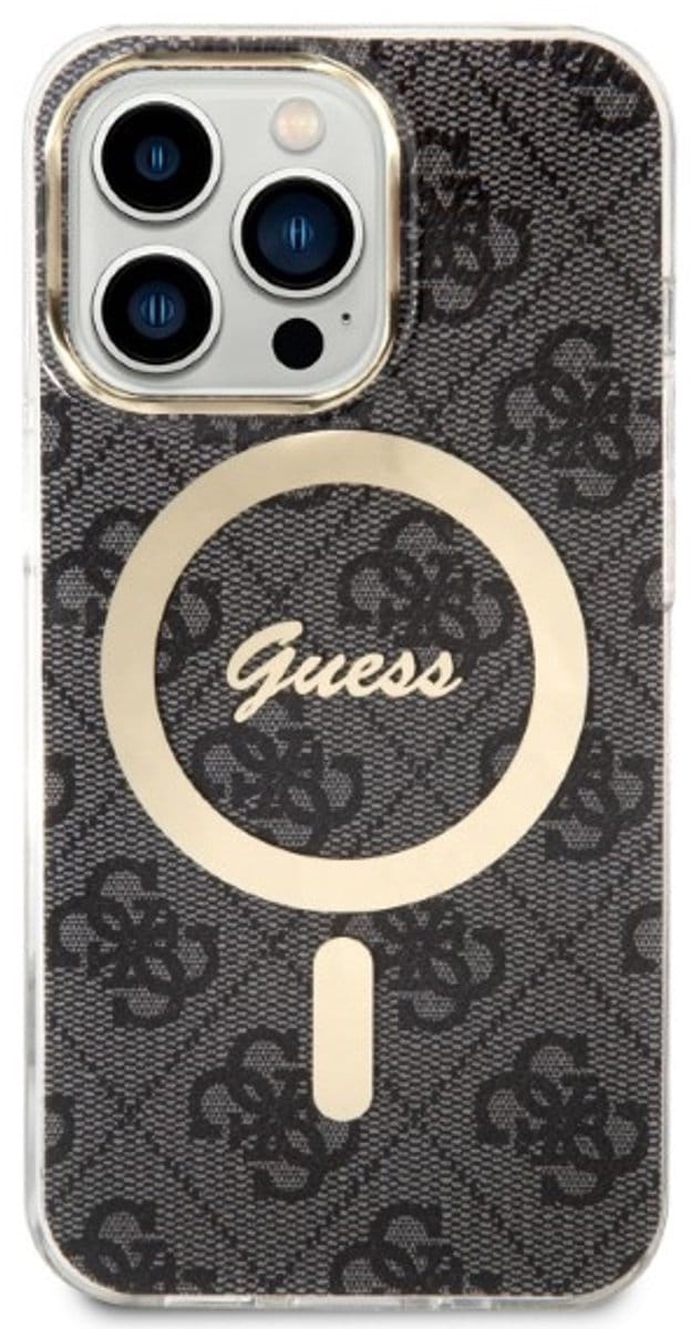 Guess Serie - iPhone 13 Pro Max Hoesje - MagSafe Compatibel - Zwart