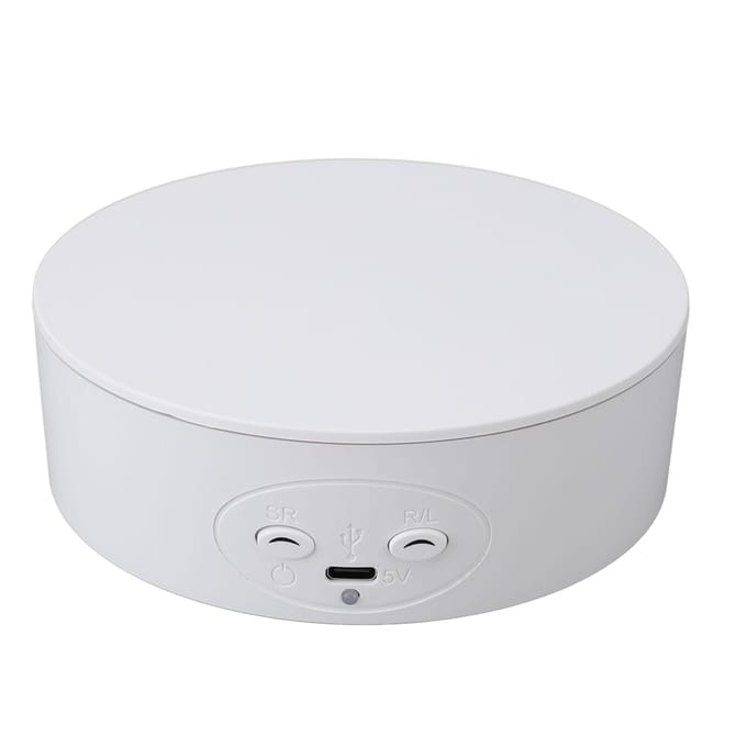 Roterende Displaystandaard 5 Inch 360 Graden Elektrische Draaitafel Displaystandaard voor Sieraden 3D Model white