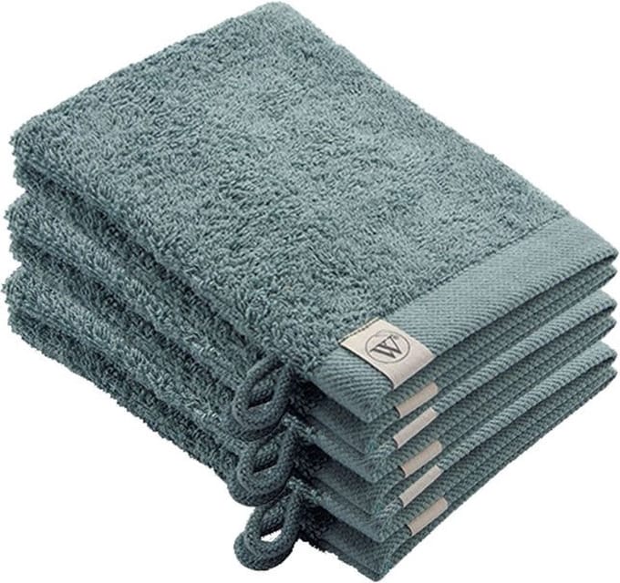 Walra Remade Cotton Washandje 16 x 21 cm 550 gram - 6 stuks Jade