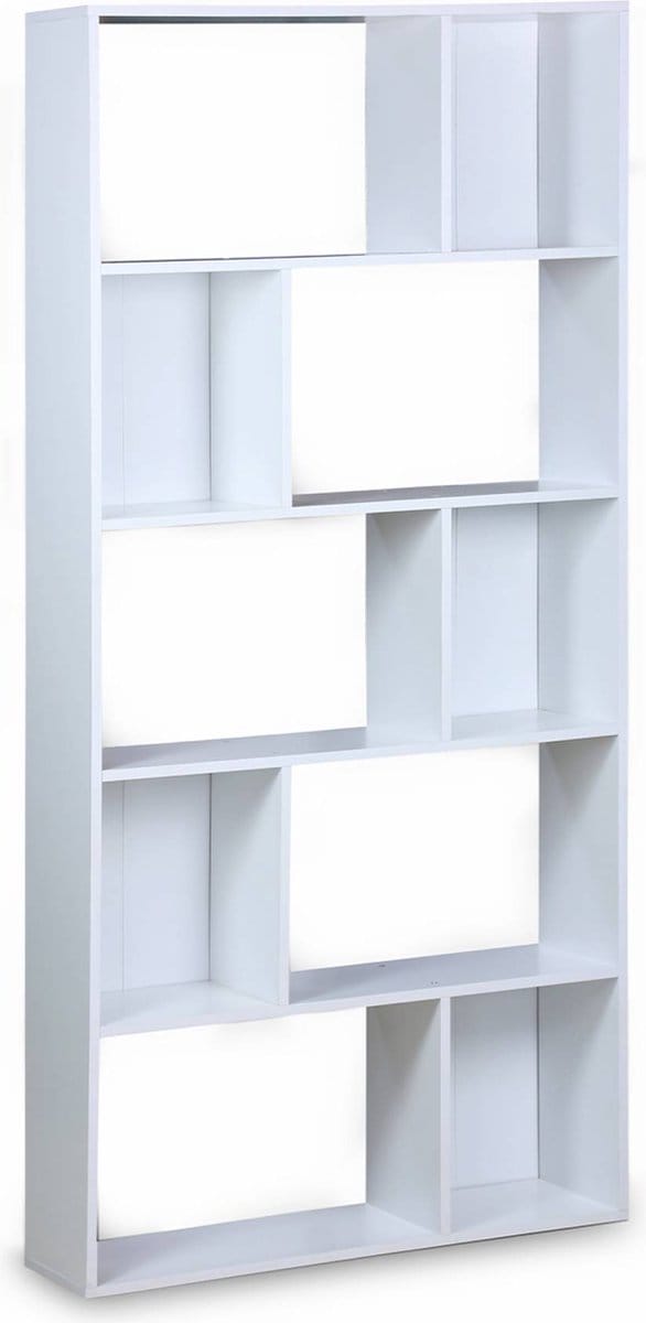 sweeek - Boekenkast met 10 vakken, half open vakkenkast - pieter
