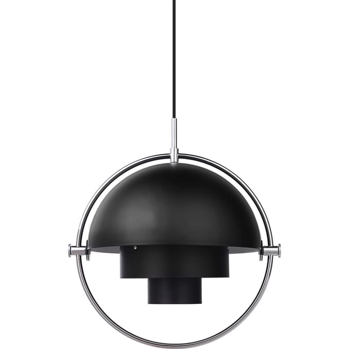 Gubi - Multi-Life hanglamp - zwart - Ø 36 cm - chrom