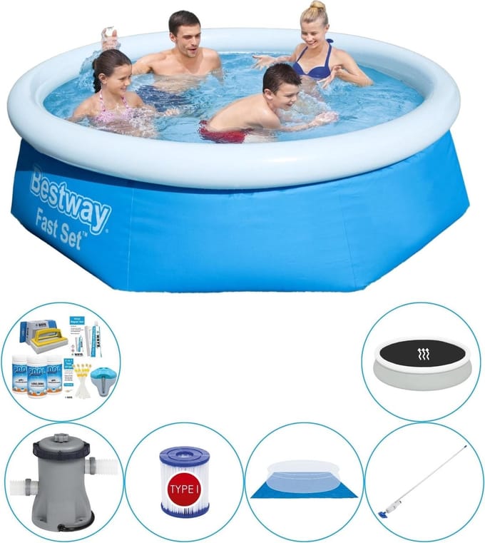 Fast Set Rond 244x66 cm - Zwembad Combinatie Pakket