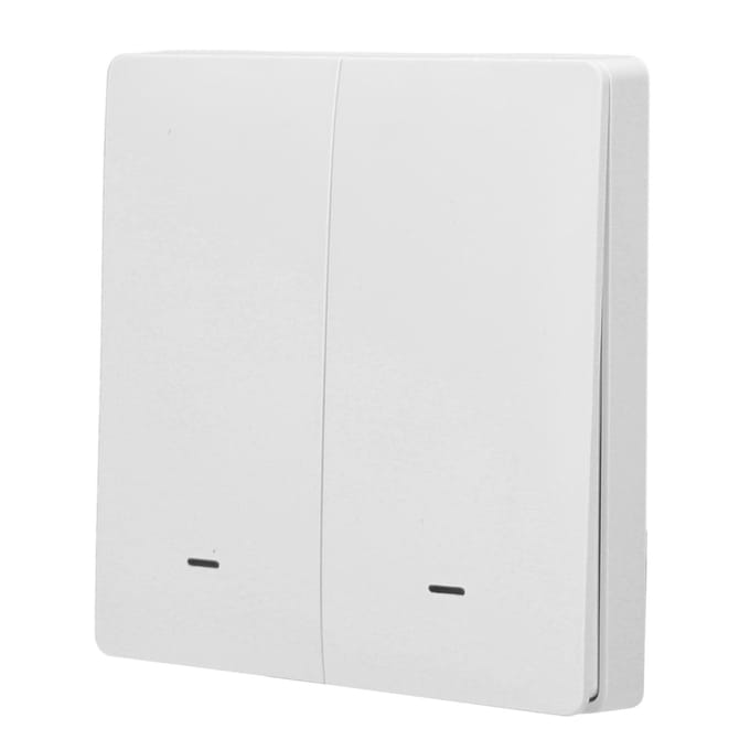 Slimme Wandschakelaar Drukknop APP Afstandsbediening Spraakbesturing Timing voor Zigbee AC 100?240V 2-voudig white