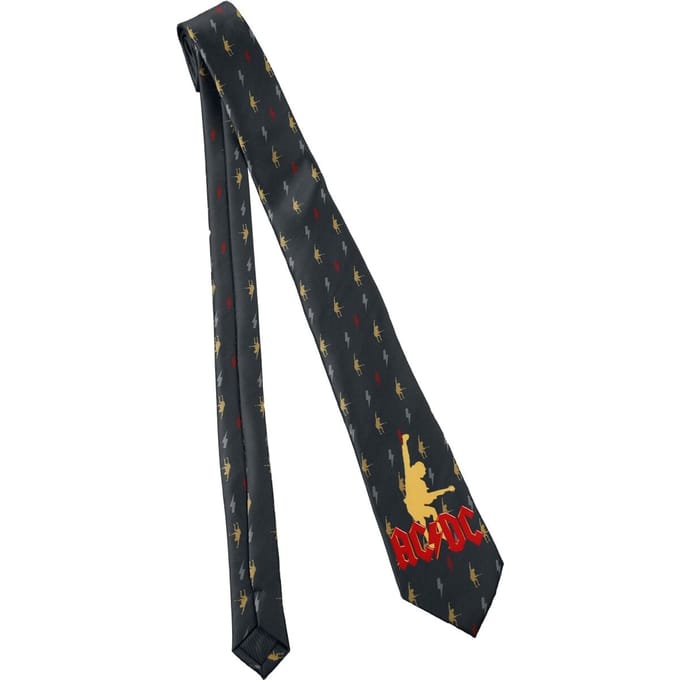 AC/DC Angus Heren Stropdas - zwart - Standard