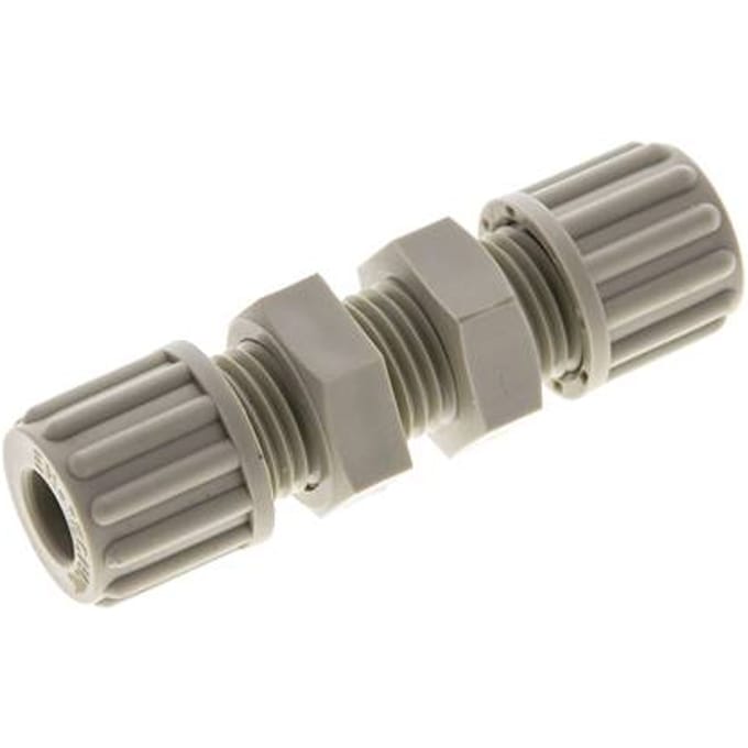 8X6Mm PP Rechte Knelfitting Doorvoer 10 Bar