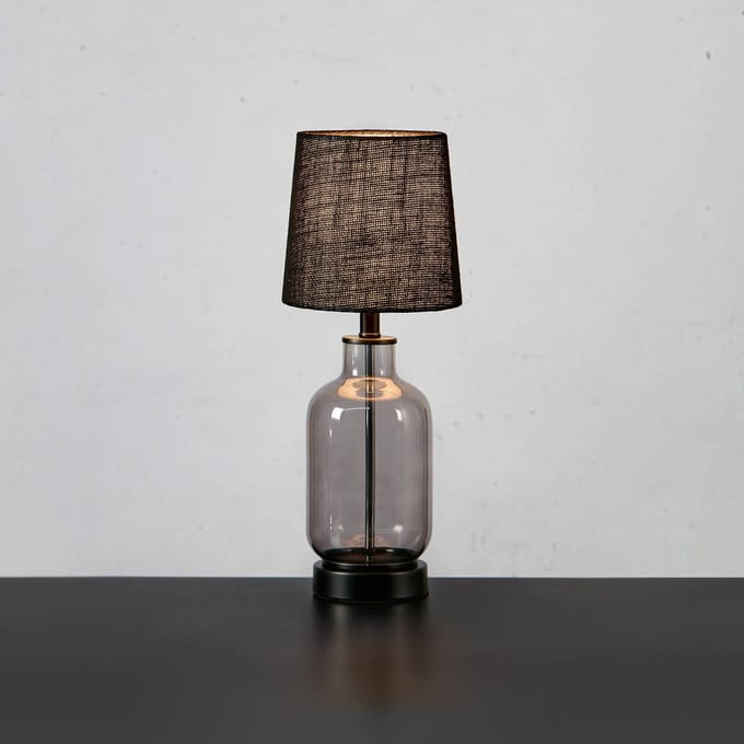 Markslöjd Tafellamp Costero, rookgrijs/zwart, 43 cm