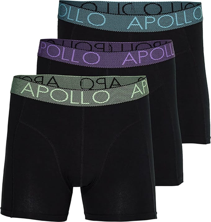 Apollo Boxershorts Heren Multi Black 3-pack-L