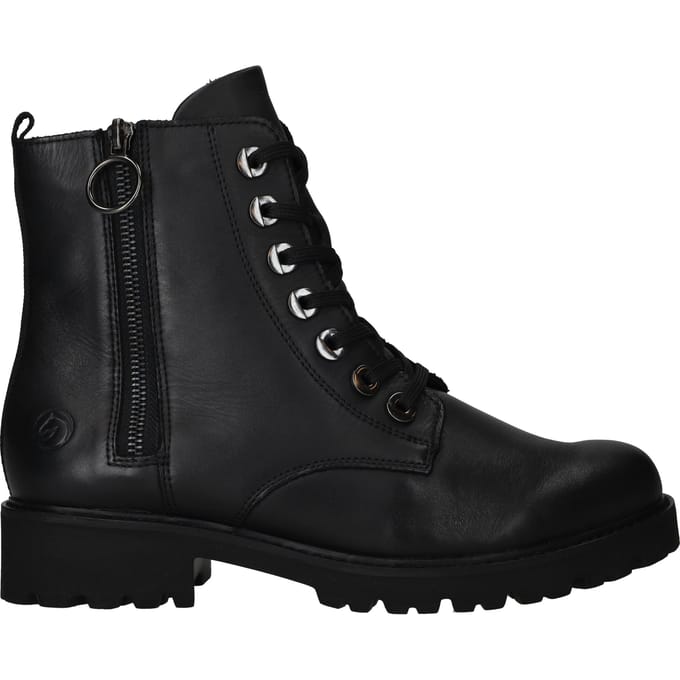 Remonte D8671-01 Veterboots Zwart Leer Dames - zwart - 38