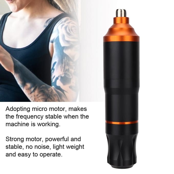 Professionele RCA Interface Elektrische Tatoeage Pen Machine Sterke Motor Tatoeëerders Gereedschap black