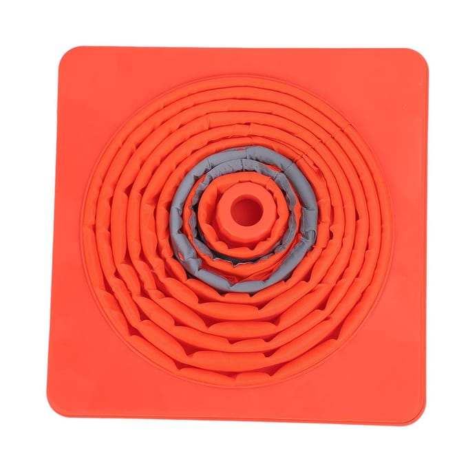 Lot de 2 cônes de signalisation pliables réfléchissants de 70 cm de hauteur, cônes de sécurité routière multifonctionnels orange red