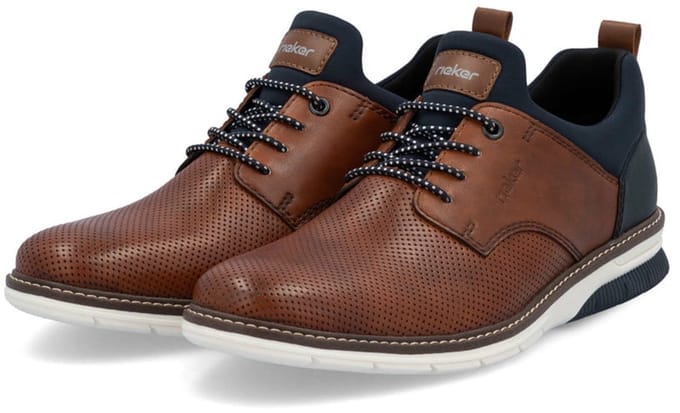 Rieker Heren Instapper Leren Comfort Schoen 14450-22 Brown