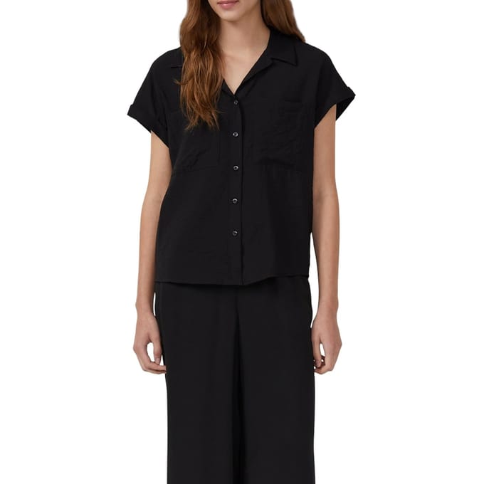 s.Oliver - female - Blouse van een gestructureerde viscosemix met opgestikte zak