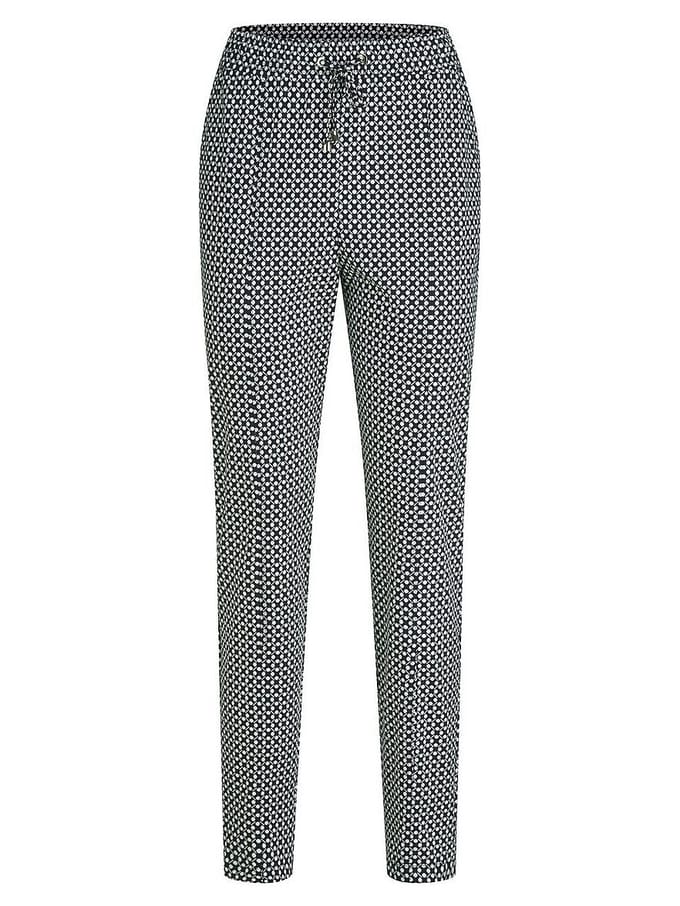 Enkellange Slim Fit-jersey broek Van Peter Hahn blauw