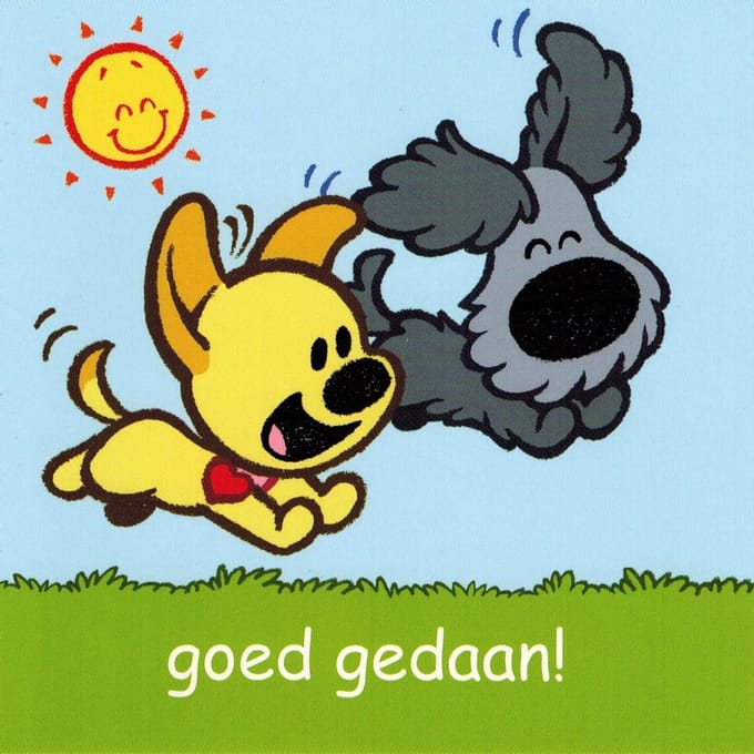 Woezel & Pip Wenskaart: goed gedaan!