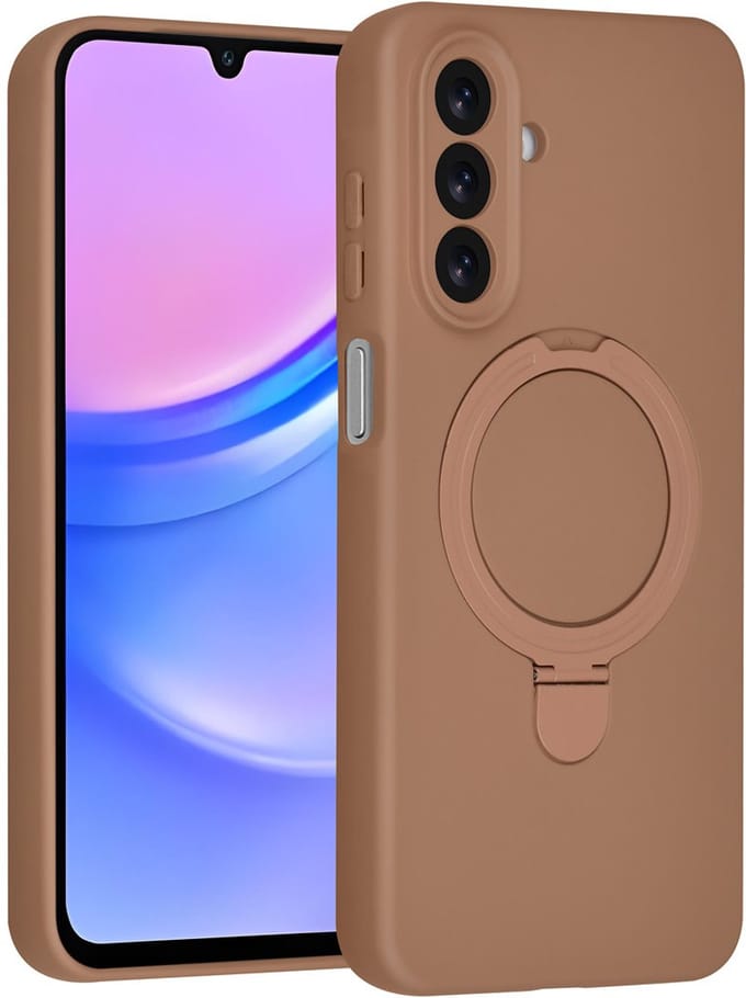 TUNIQ Back cover - Galaxy A17 - Desert Bruin - Ingebouwde ringstandaard - Soft-touch ontwerp