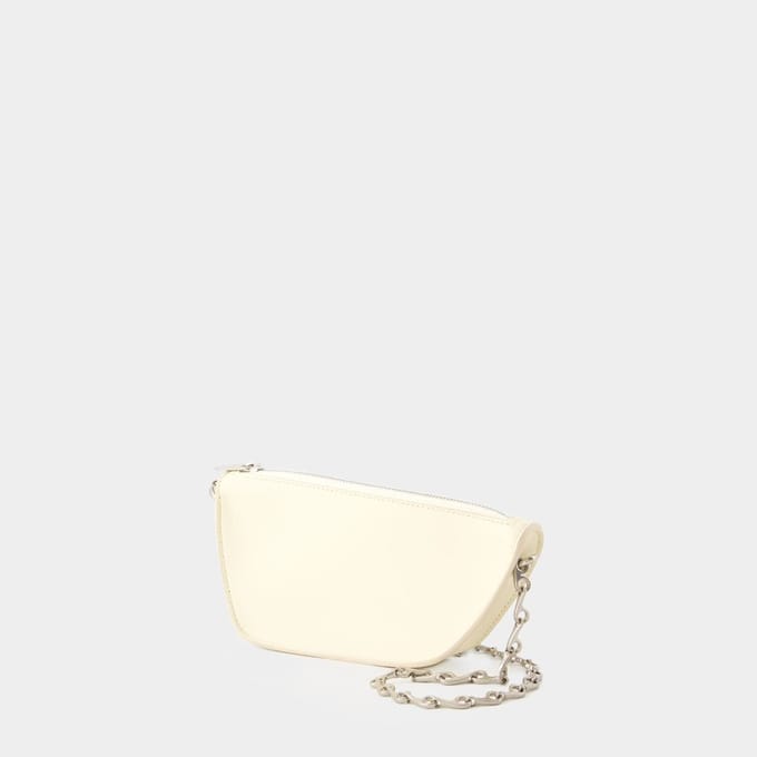 Portemonnee Aan Ketting Micro Schild - Burberry - Leer - Beige