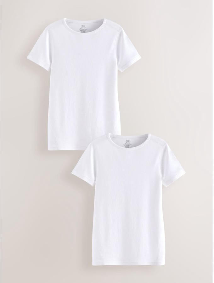 Next - Jongens - Kind To Skin T-shirts 2 stuks - Wit