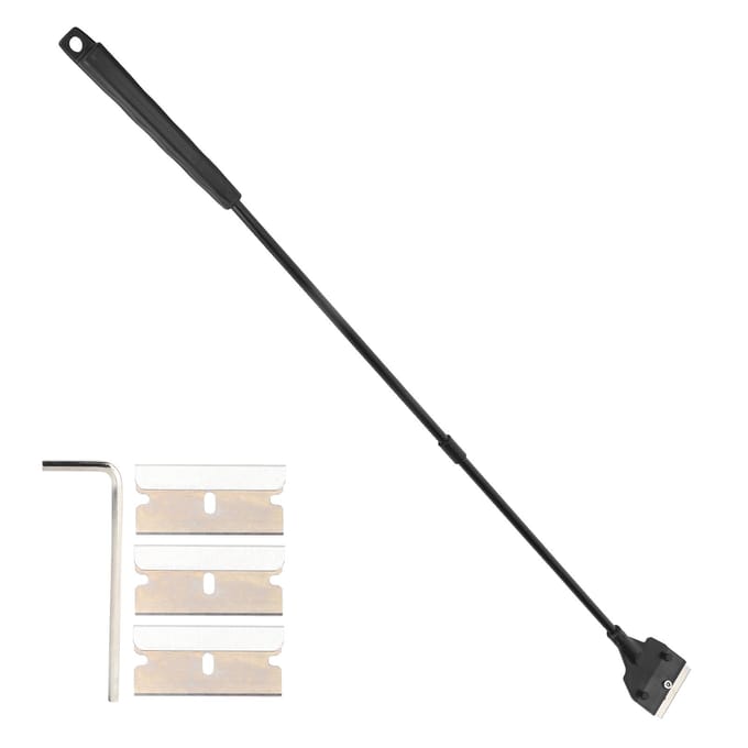 Grattoir à algues pour aquarium, petit nettoyeur de vitres à long manche avec lames remplaçables white
