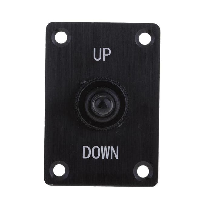 1 x tuimelschakelaar Marine Boot Trim Tab-schakelaar Momentele tuimelschakelaar Bootpaneel black