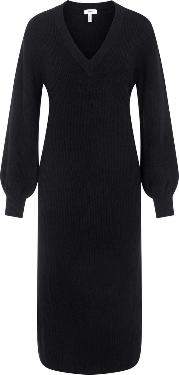 Object Jurk Objmalena L/s Knit Dress Noos 23035775 Black Dames Maat - L