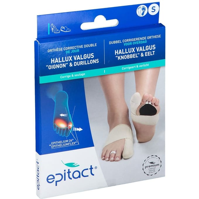 Epitact® Corrigerende Hallux Valgus 'Knobbel' & Eelt Orthese voor Overdag Rechts Small 1 Verband(en)