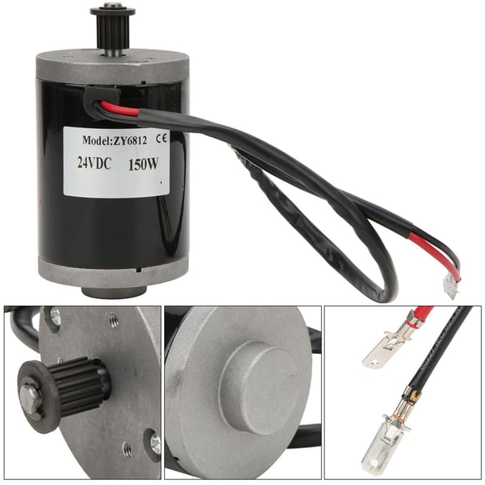 ZY6812 24V 150W Borstel Elektromotor Ketting Synchroonwielen Permanente Magneet DC Kettingtand