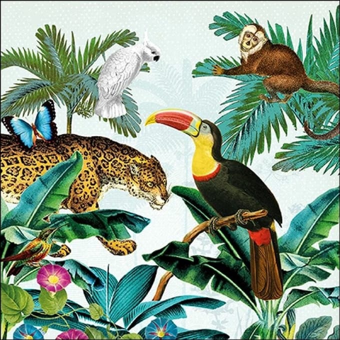 Ambiente - Lunch servetten - Tropical Animals
